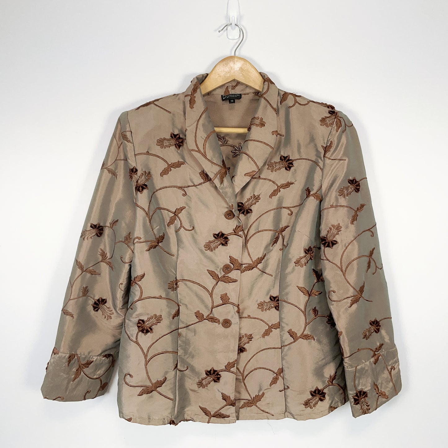 Duracchi - Metallic Brown Embroidered Blouse