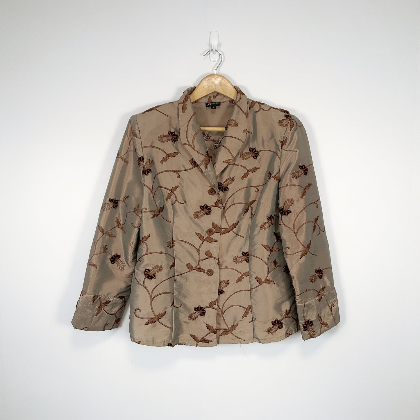 Duracchi - Metallic Brown Embroidered Blouse