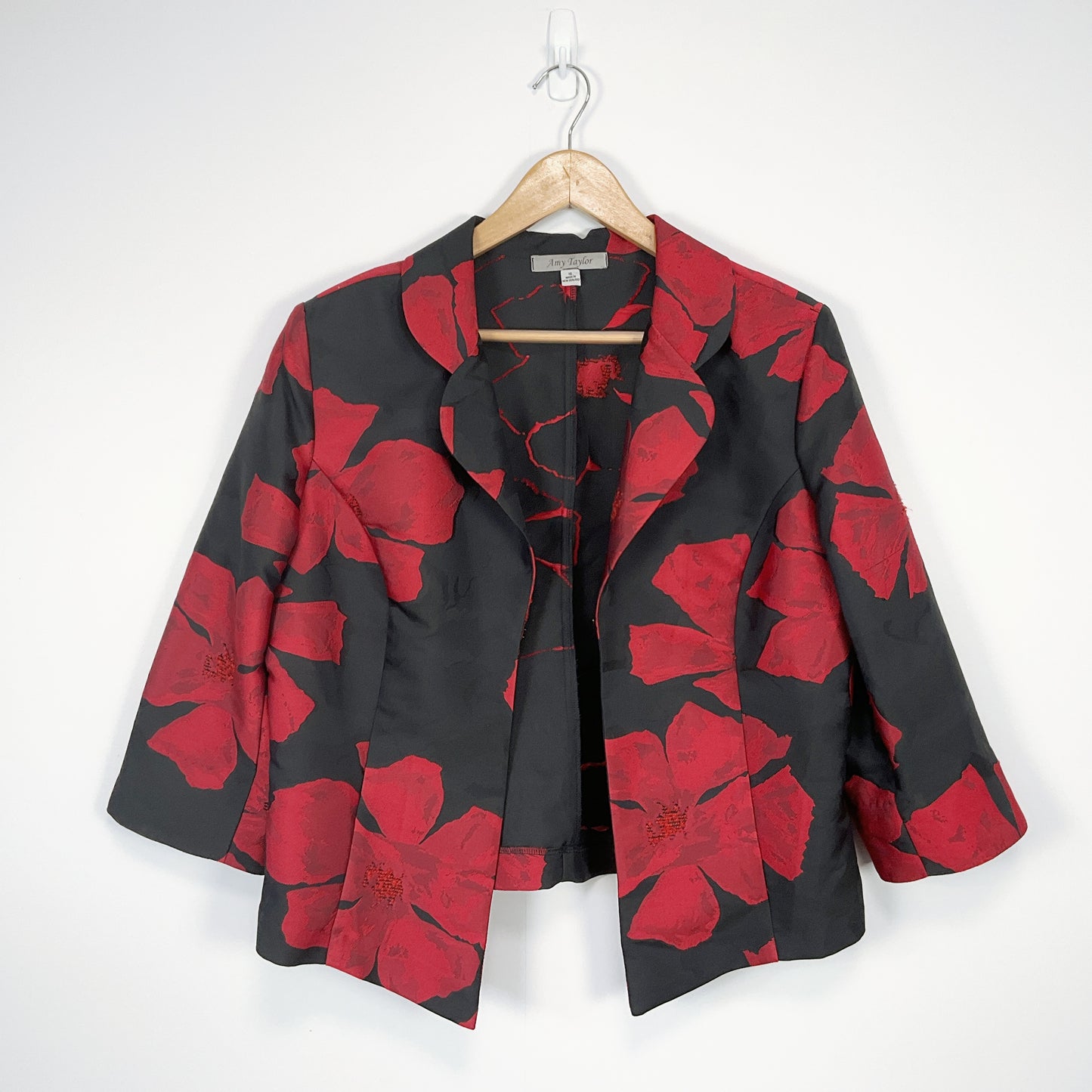 Amy Taylor -Red Floral Blazer – Made in NZ