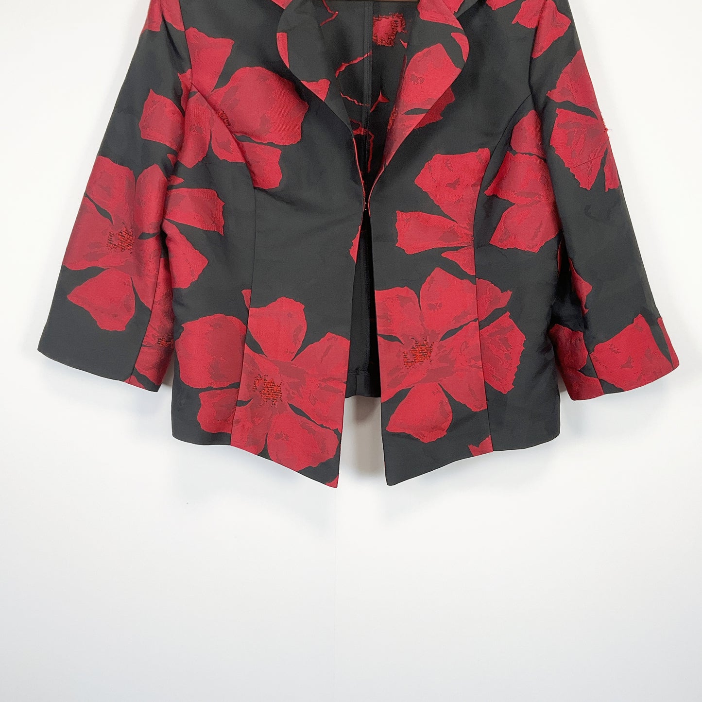 Amy Taylor -Red Floral Blazer – Made in NZ