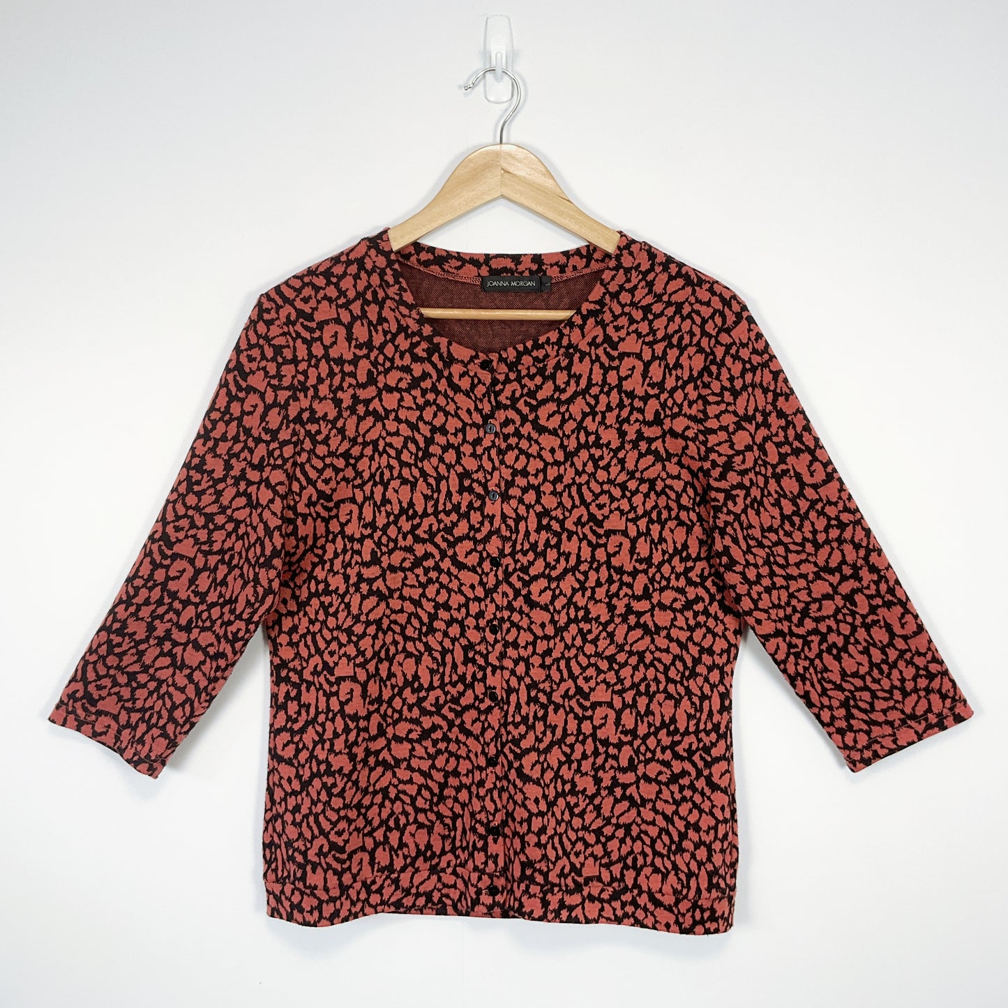Joanna Morgan - Orange Leopard Print Cardigan