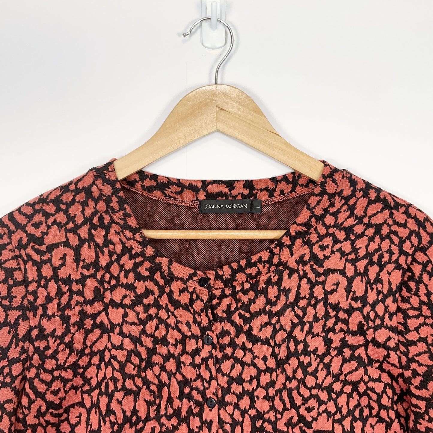 Joanna Morgan - Orange Leopard Print Cardigan