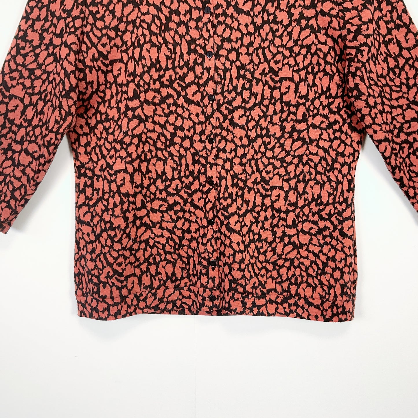 Joanna Morgan - Orange Leopard Print Cardigan