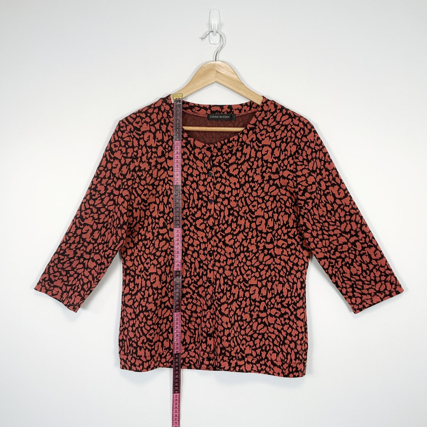 Joanna Morgan - Orange Leopard Print Cardigan