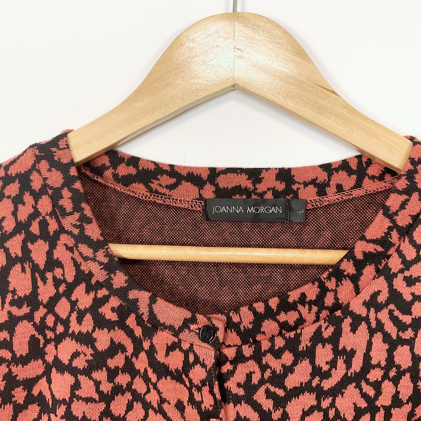 Joanna Morgan - Orange Leopard Print Cardigan