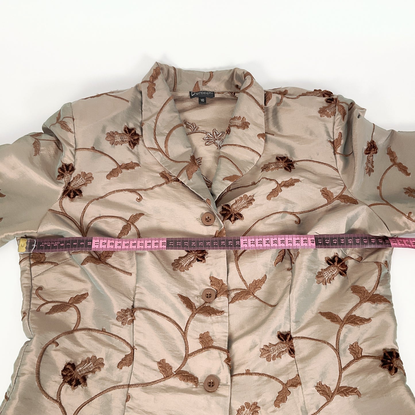 Duracchi - Metallic Brown Embroidered Blouse