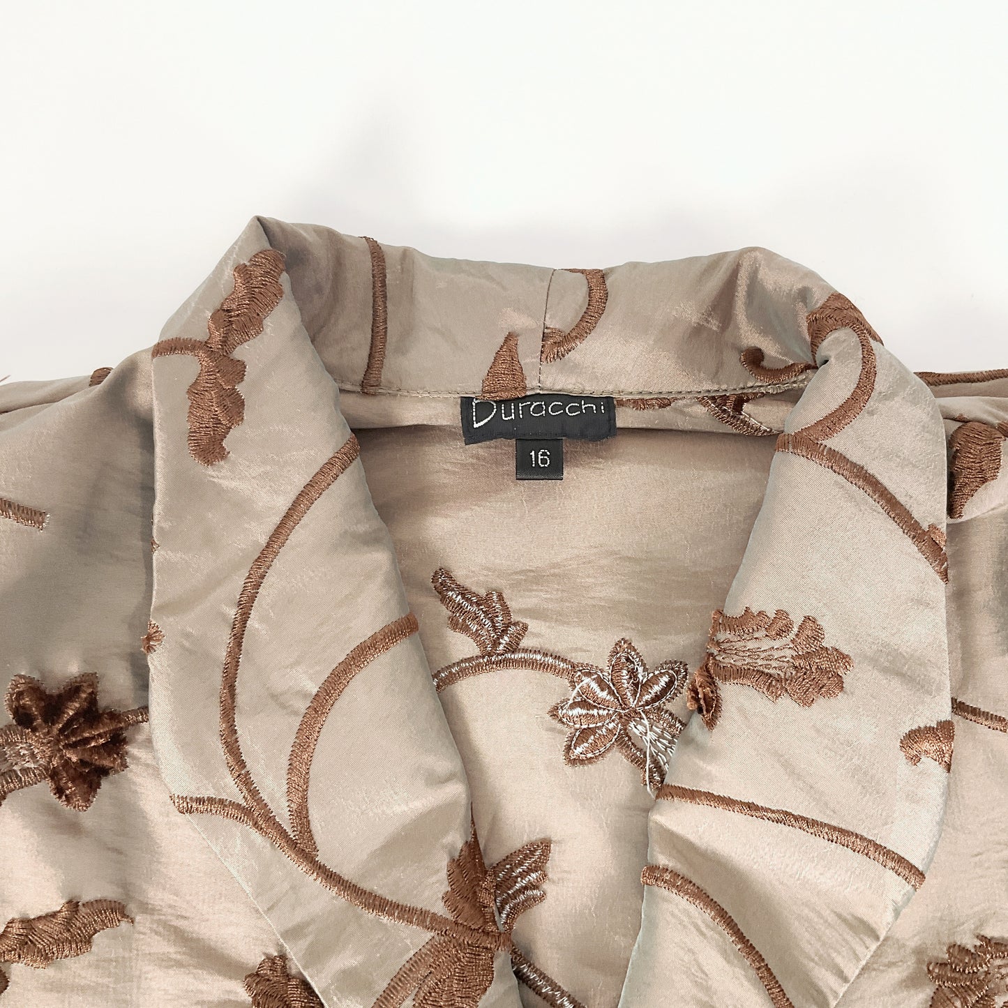 Duracchi - Metallic Brown Embroidered Blouse
