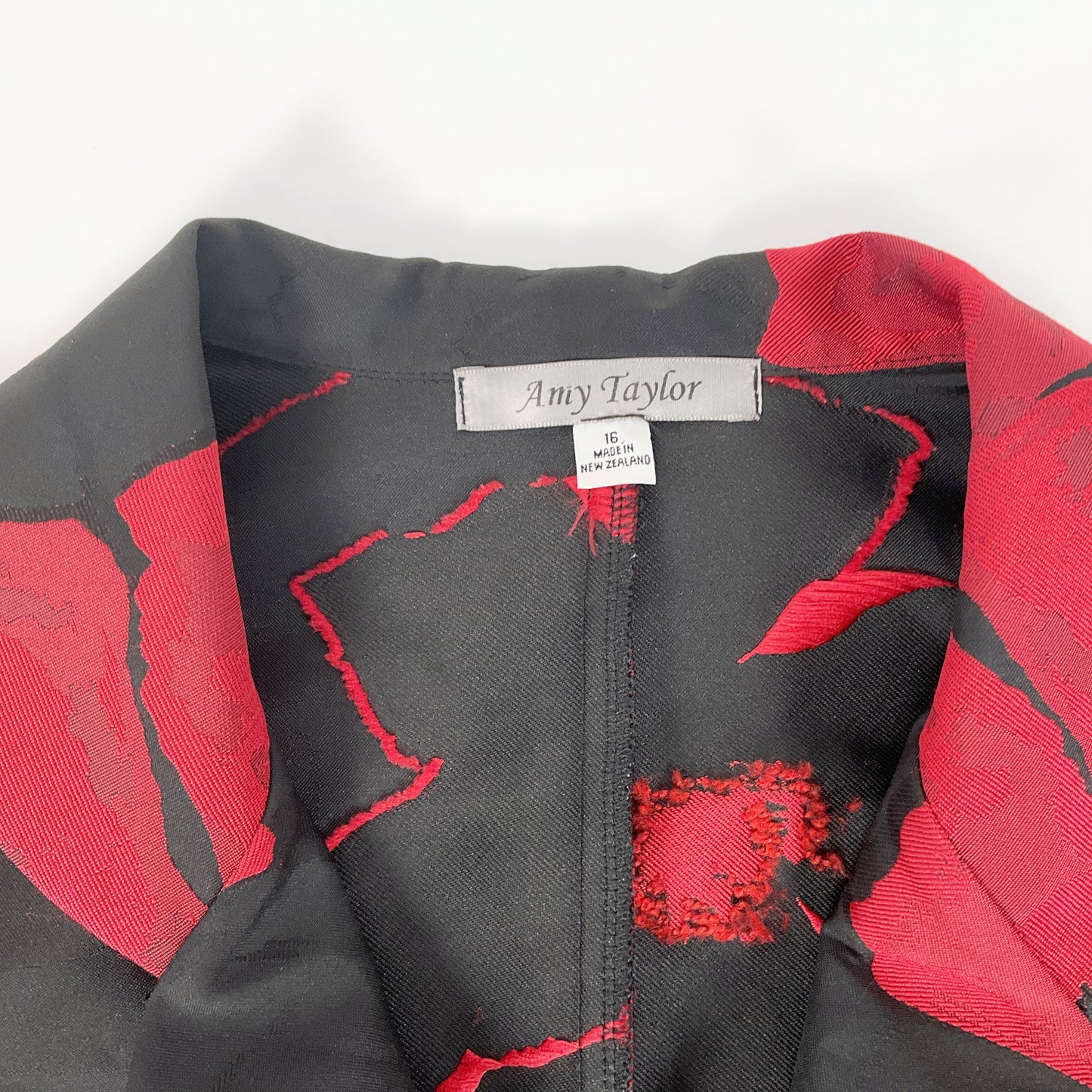 Amy Taylor -Red Floral Blazer – Made in NZ