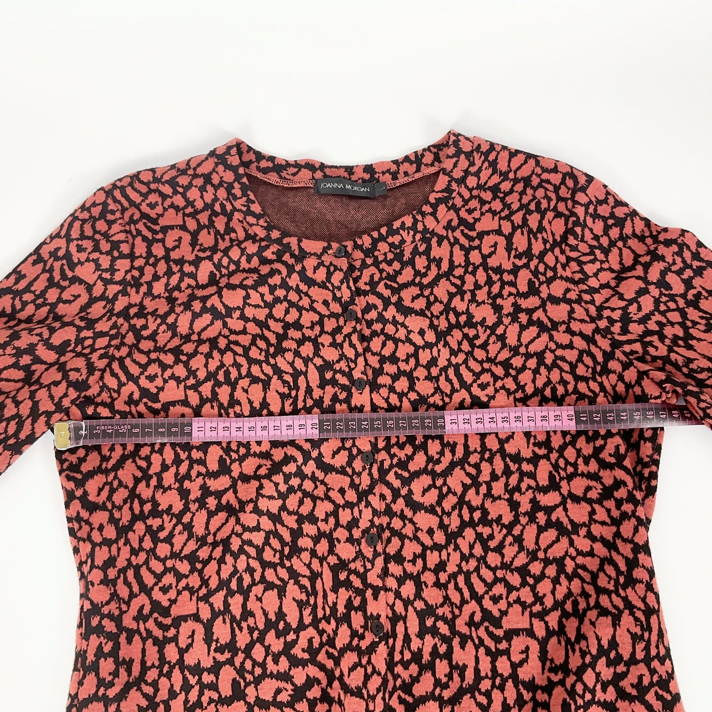 Joanna Morgan - Orange Leopard Print Cardigan