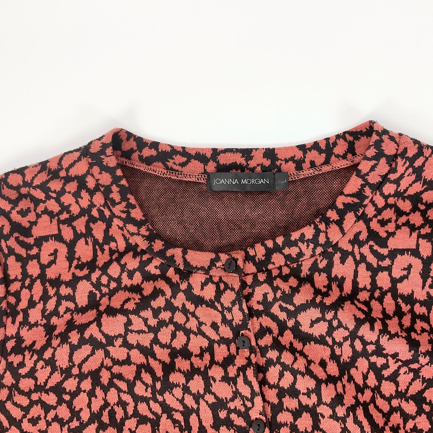 Joanna Morgan - Orange Leopard Print Cardigan