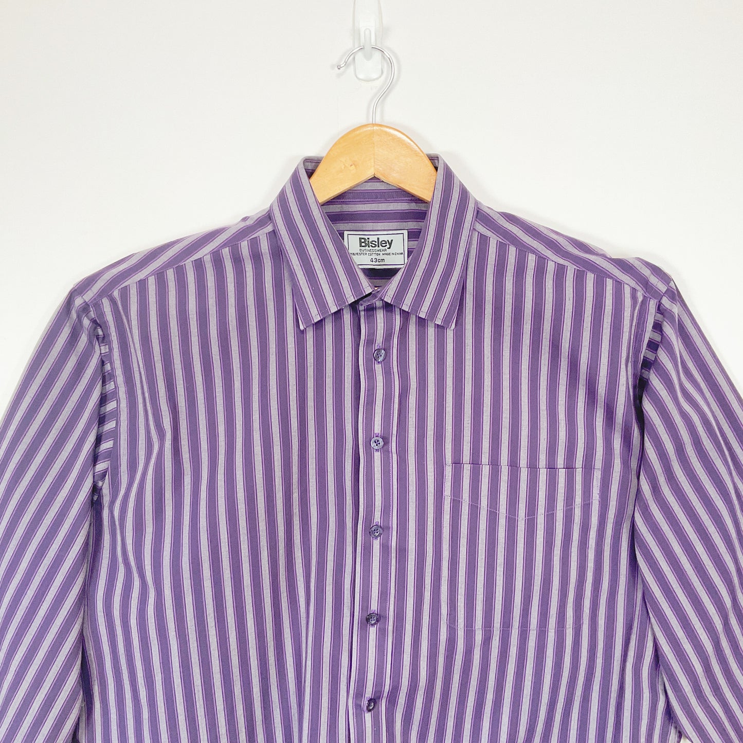 Bisley - Purple Stripe Long Sleeve Shirt