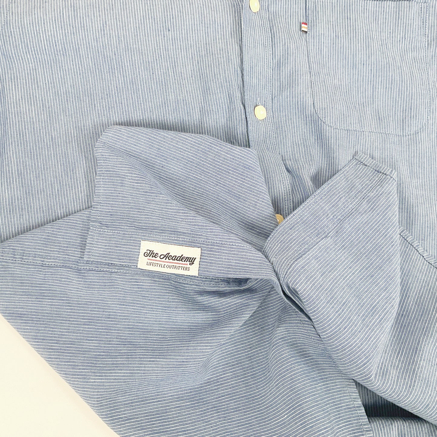 The Academy Brand - Men's Long Sleeve Blue Shirt