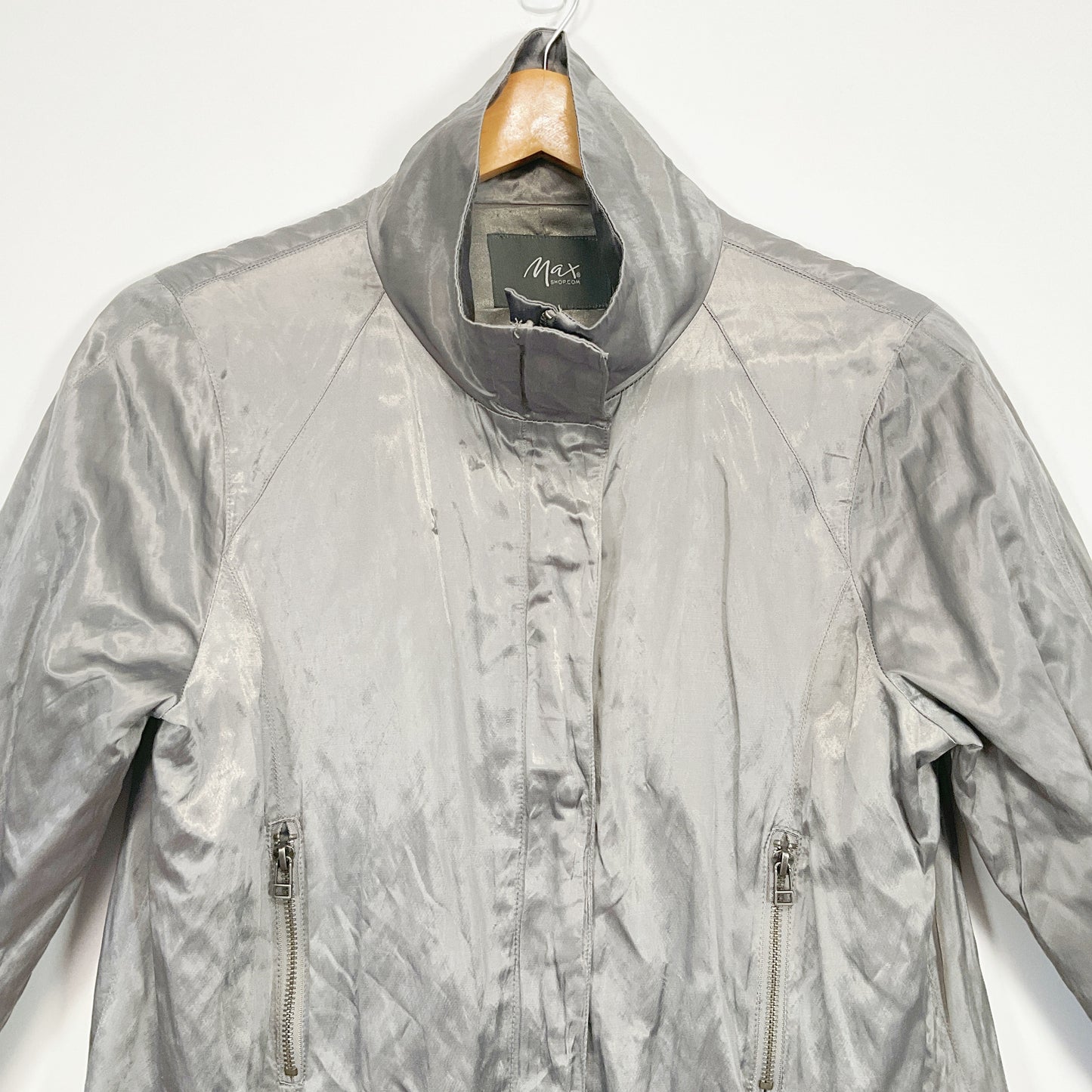 MAX - Metallic Drawstring Windbreak Jacket