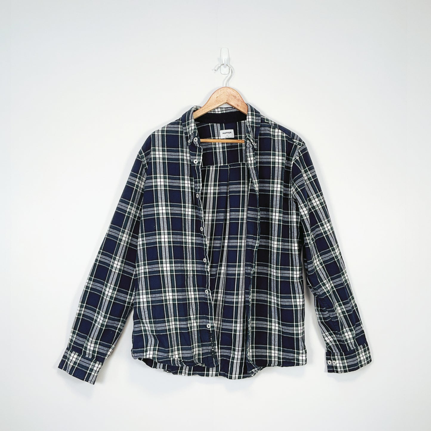 Huffer - Green & Blue check shirt
