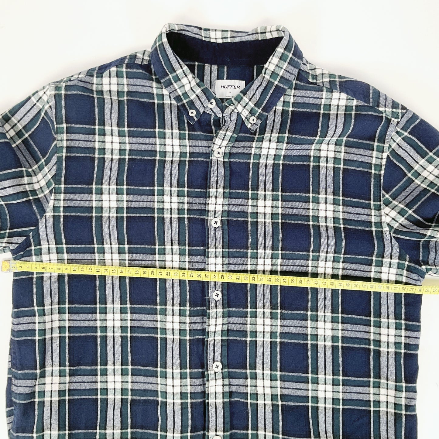 Huffer - Green & Blue check shirt