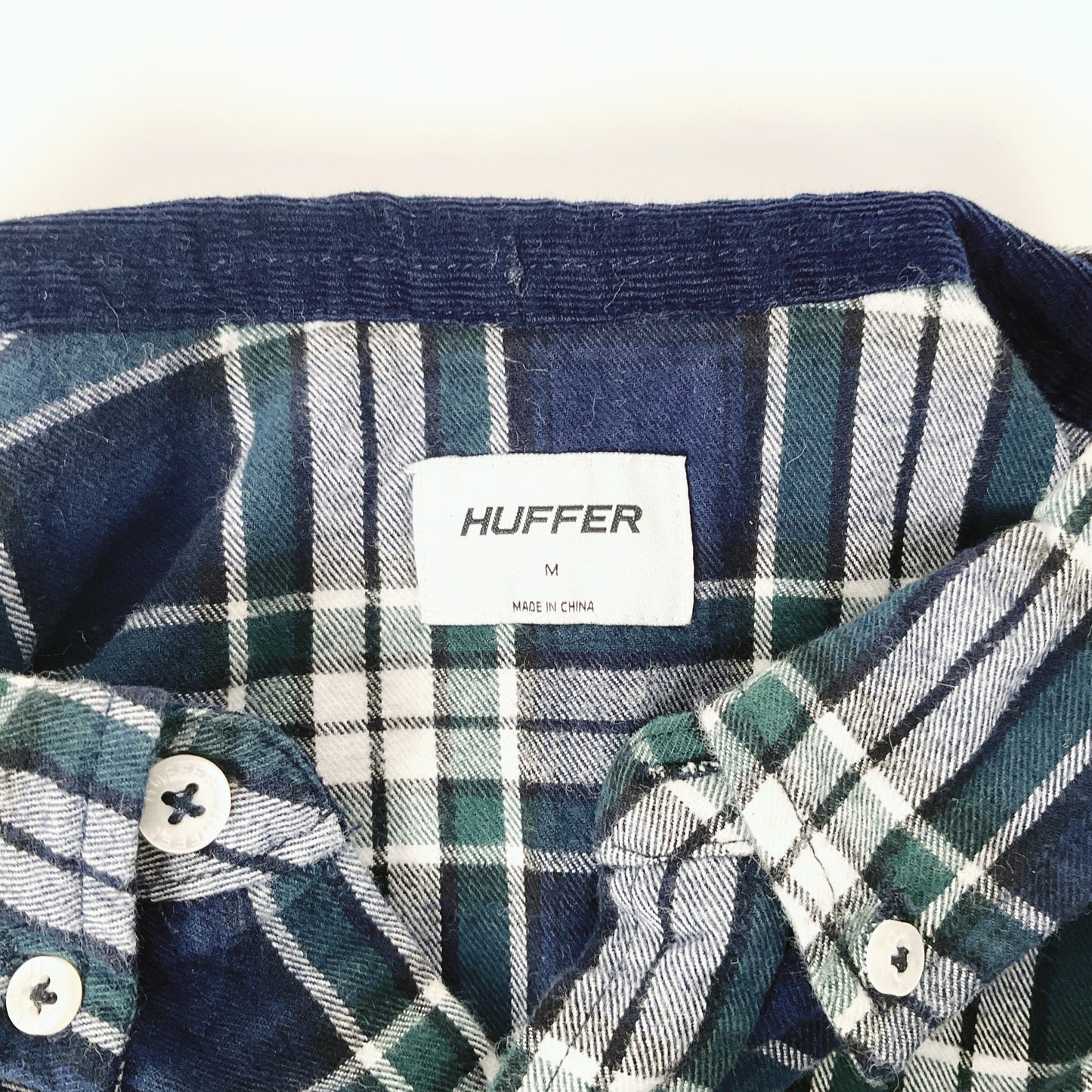 Huffer - Green & Blue check shirt