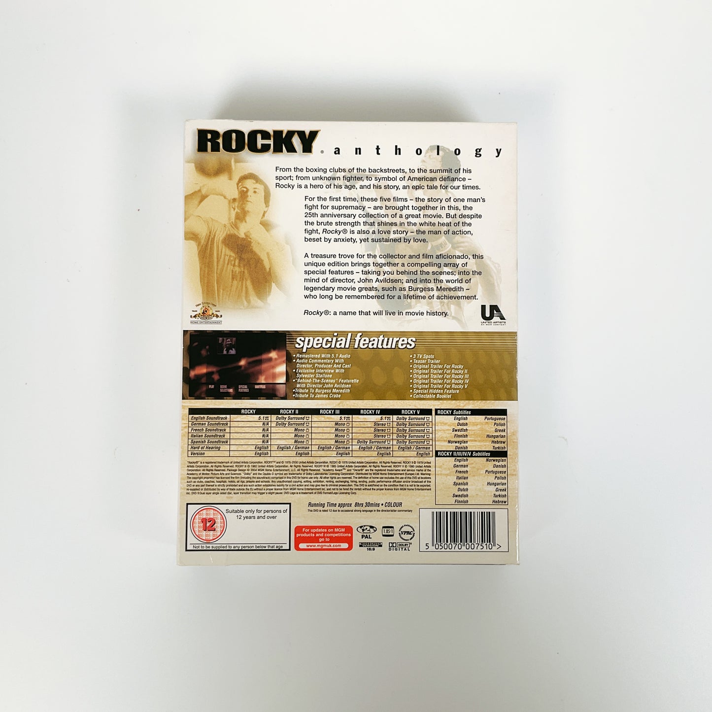 ROCKY - 25th Anniversary Special Edition - 5 Disc DVD Set