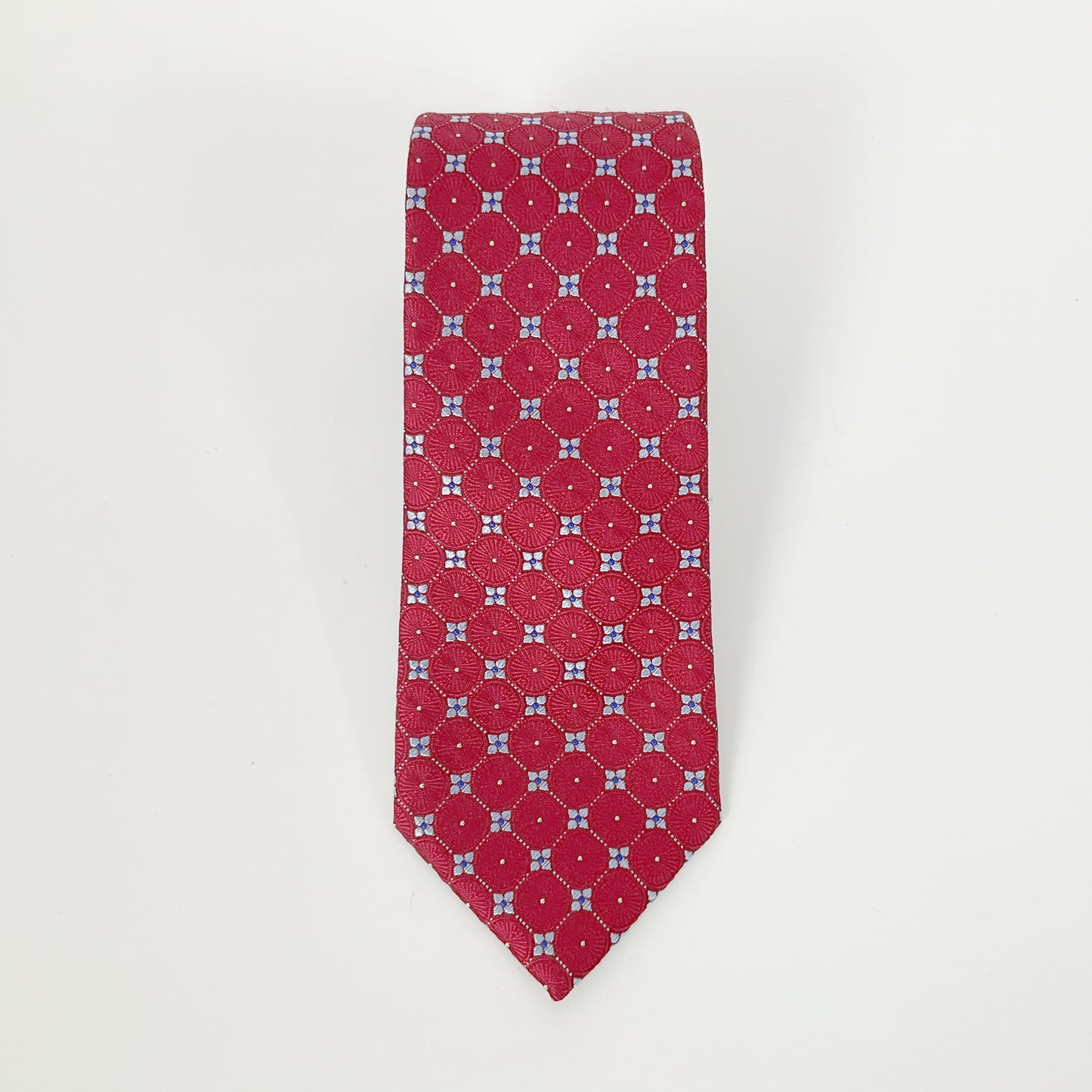 CANALI - Red Medallion Silk Tie