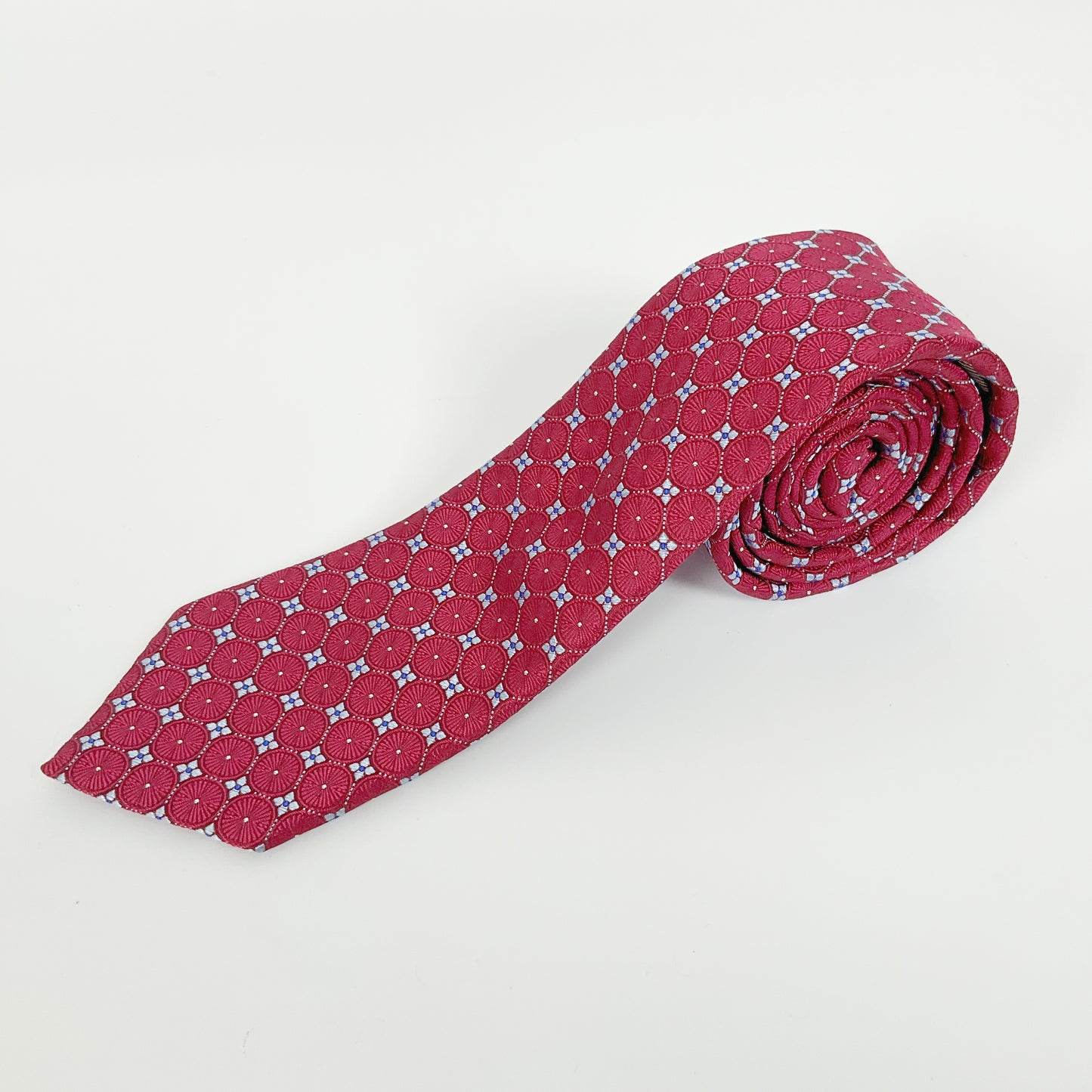 CANALI - Red Medallion Silk Tie