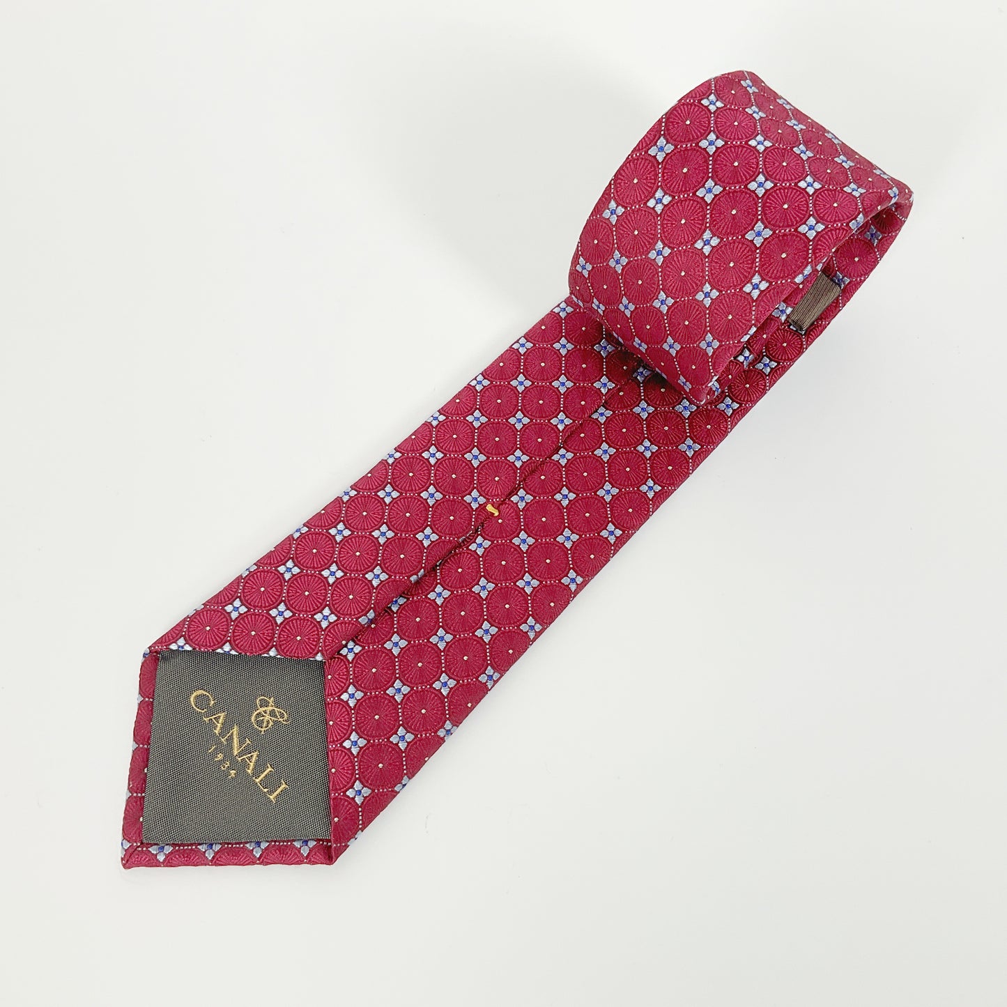 CANALI - Red Medallion Silk Tie
