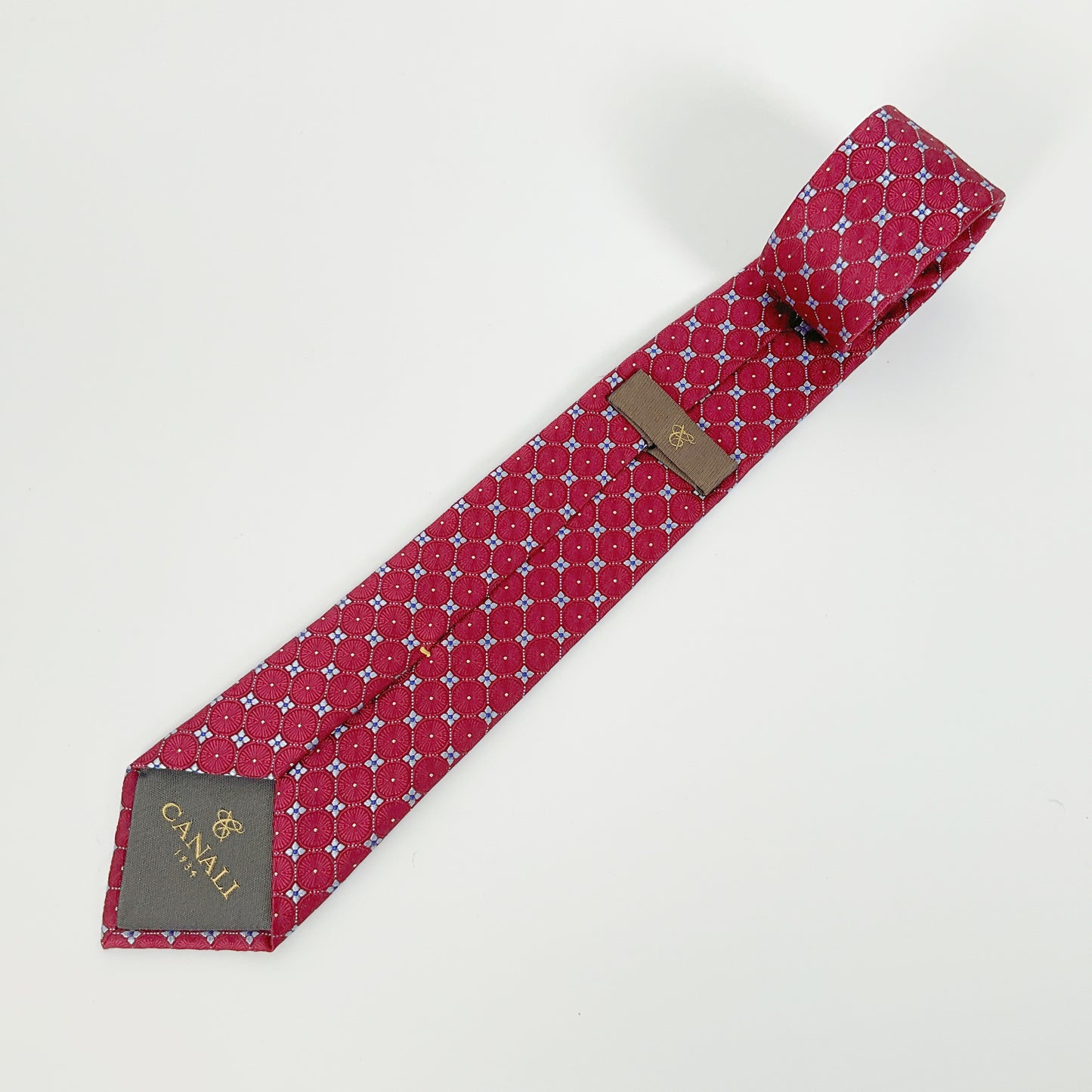 CANALI - Red Medallion Silk Tie