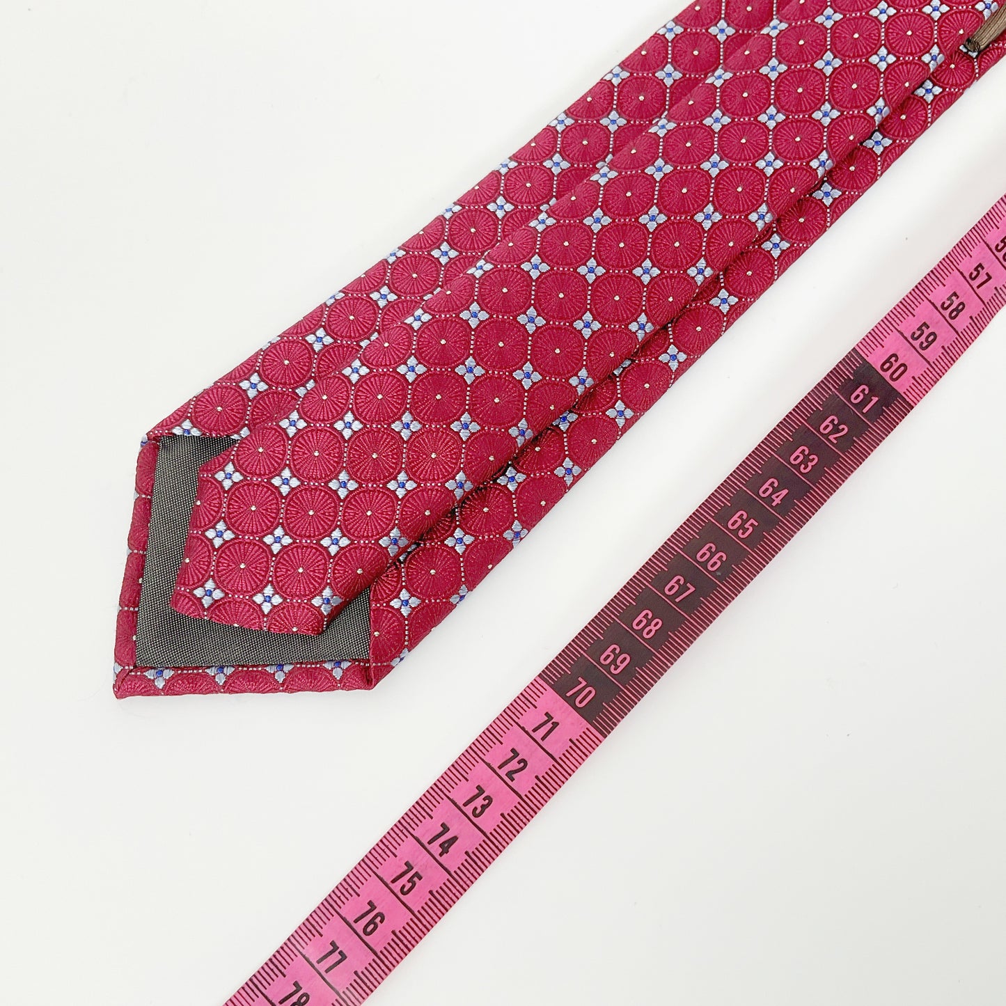 CANALI - Red Medallion Silk Tie