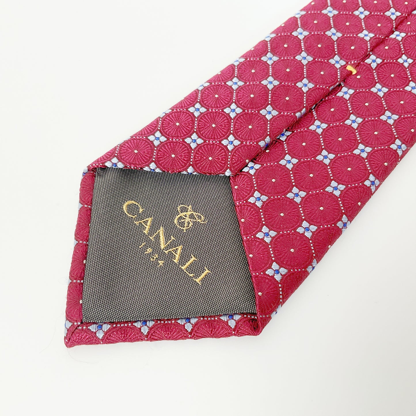 CANALI - Red Medallion Silk Tie
