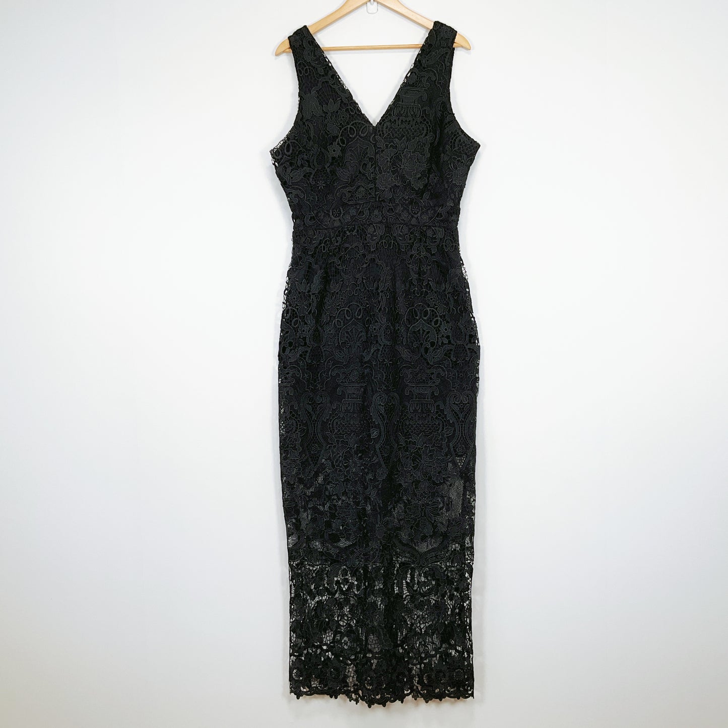 Pagani - Below-Knee Black Lace Dress