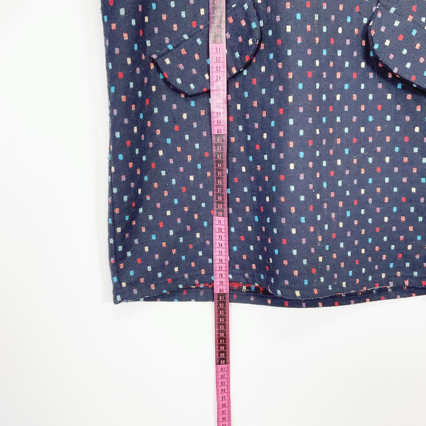 TOPTEN - Navy Blue Polka Dot Top