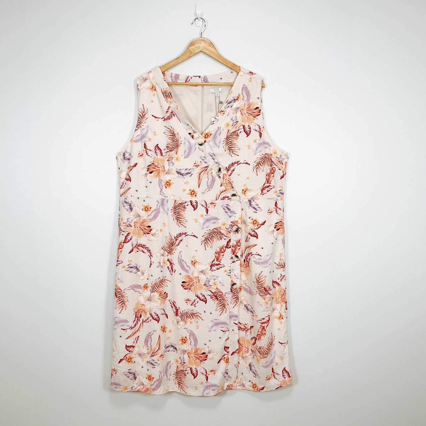 W.LANE - Linen Assy Button Dress