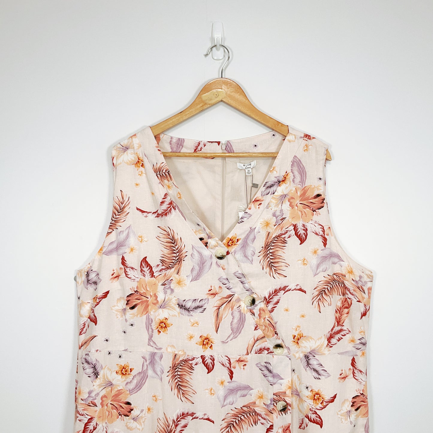 W.LANE - Linen Assy Button Dress