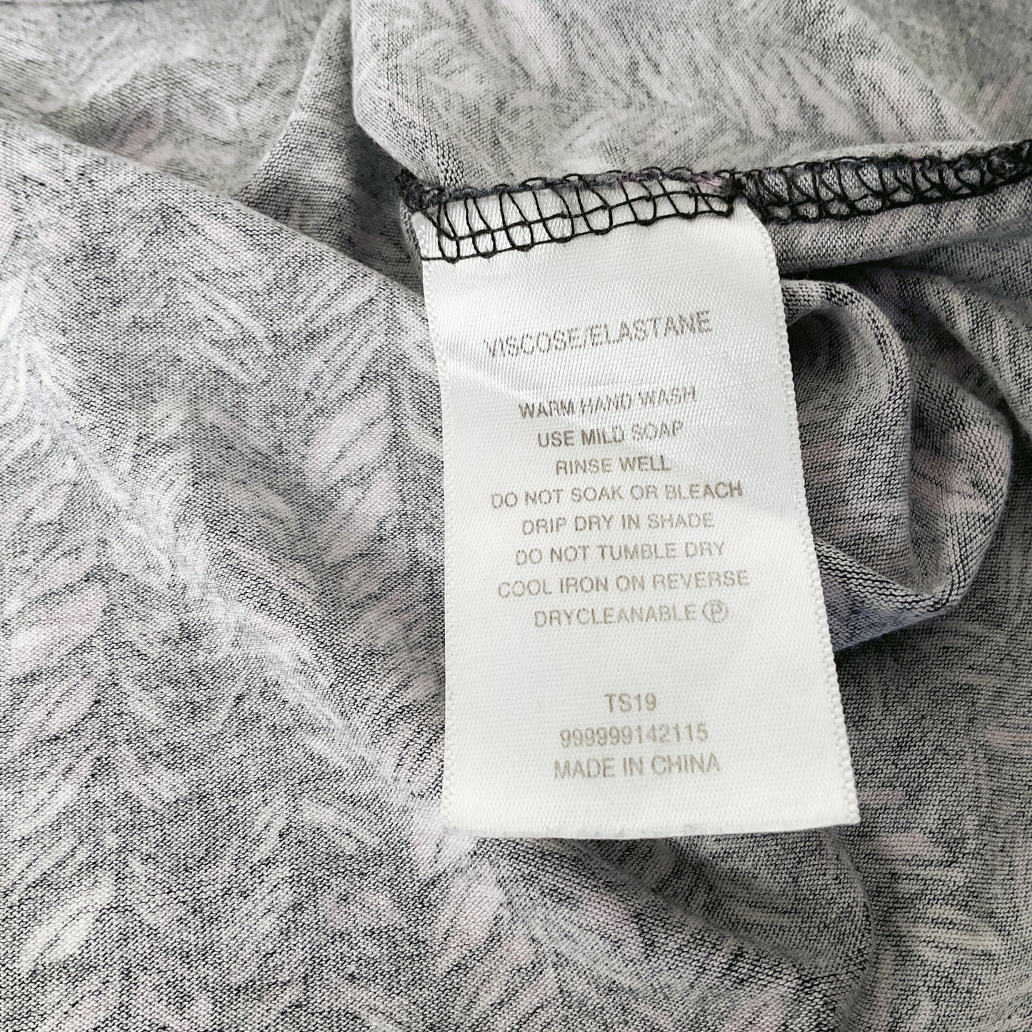 Pick a Berry - Purple Top with Leaf Print and 5/4 Sleeves