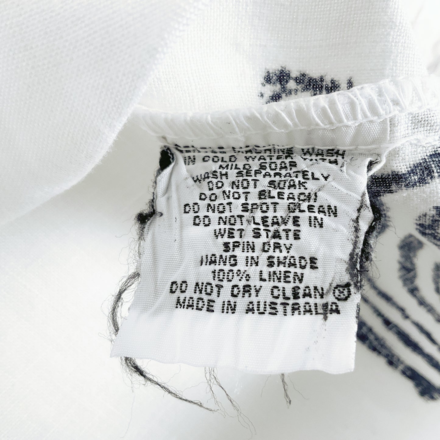 Banana Blue - White Linen Top with Shell and Starfish Print