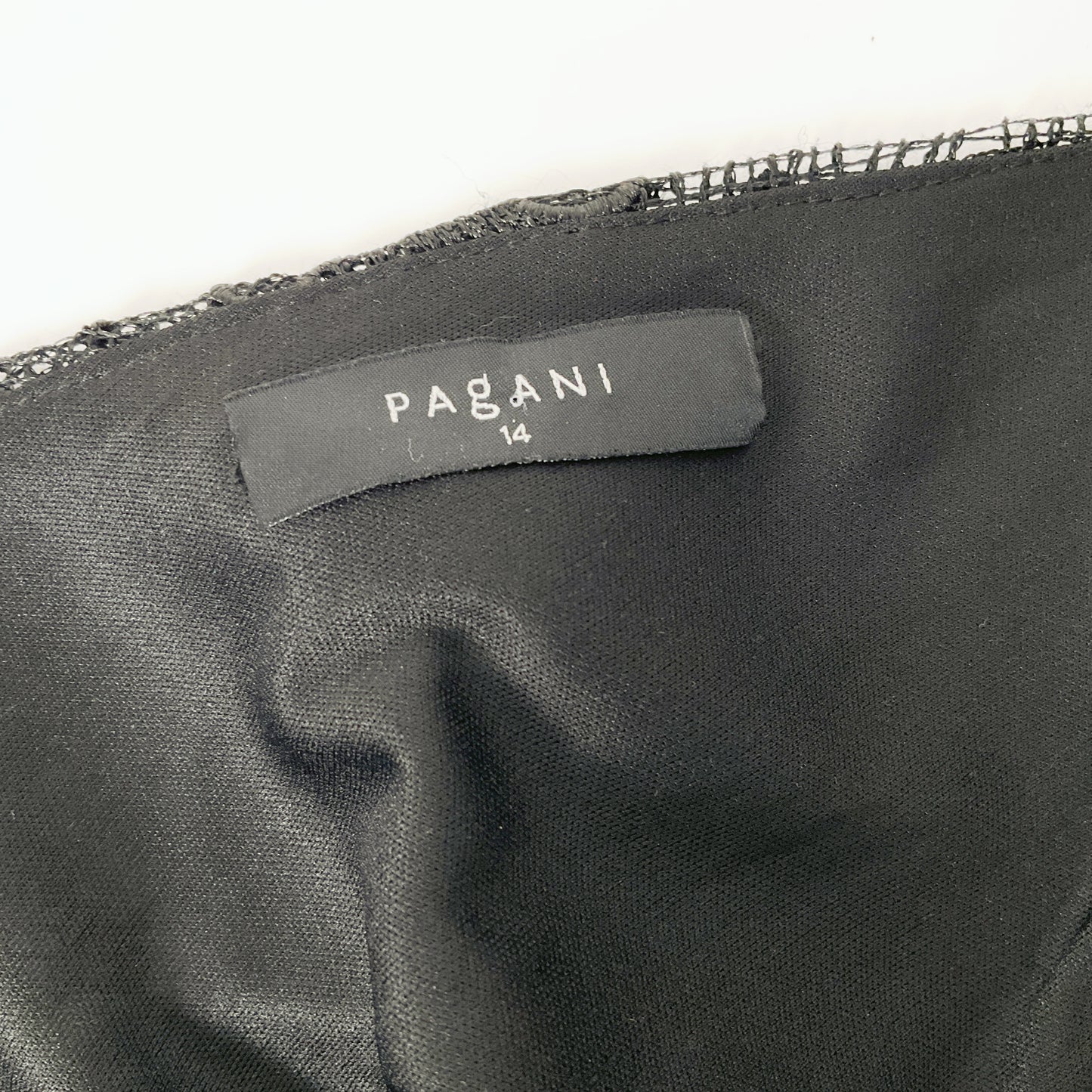 Pagani - Below-Knee Black Lace Dress