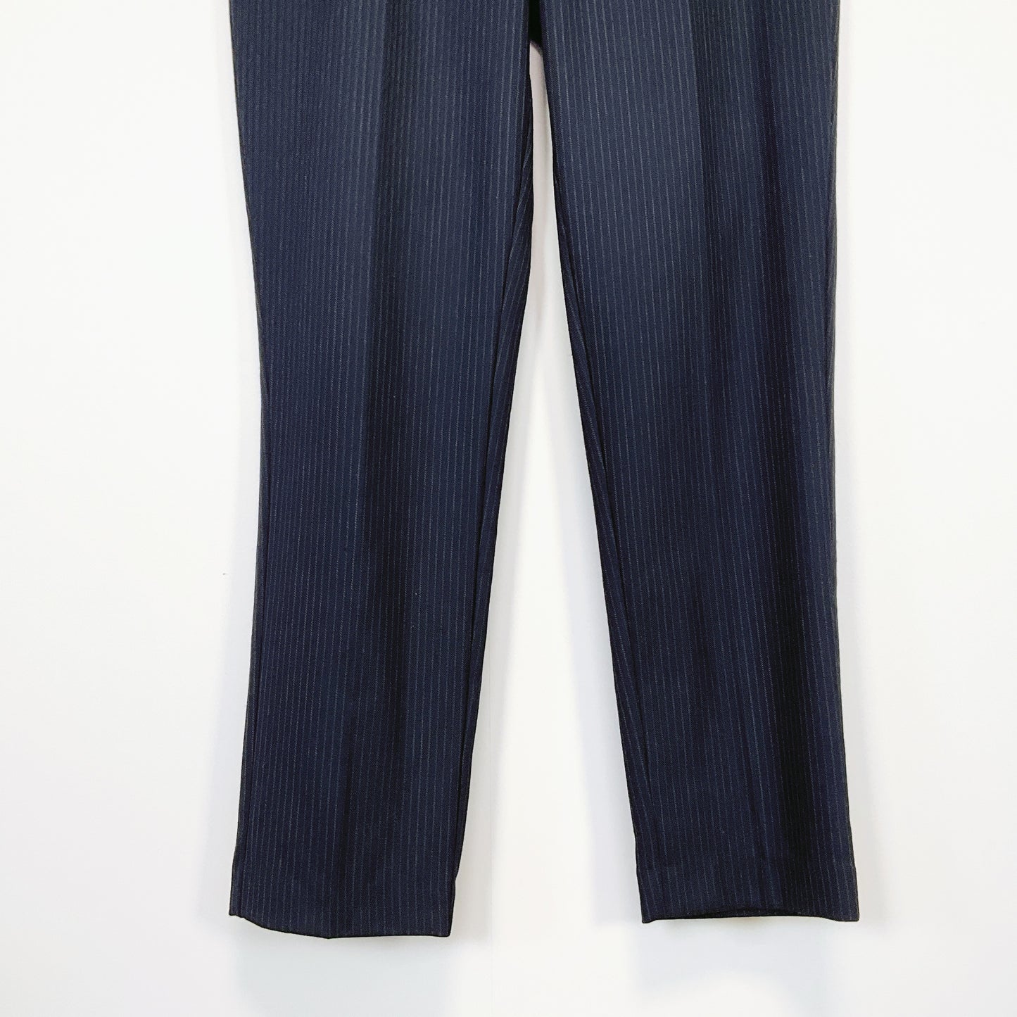 MAX - Navy Pinstripe Slim-Fit Trousers