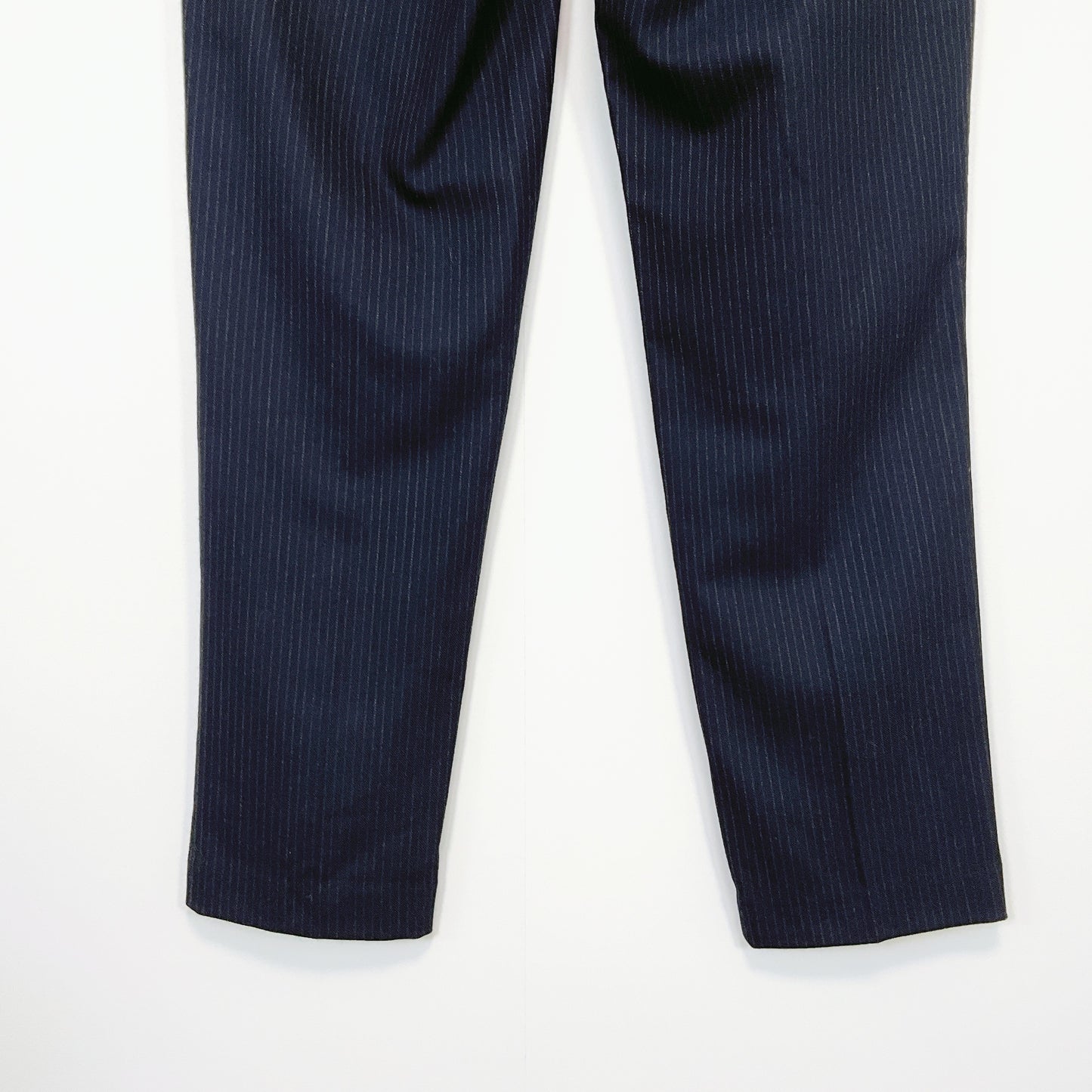 MAX - Navy Pinstripe Slim-Fit Trousers