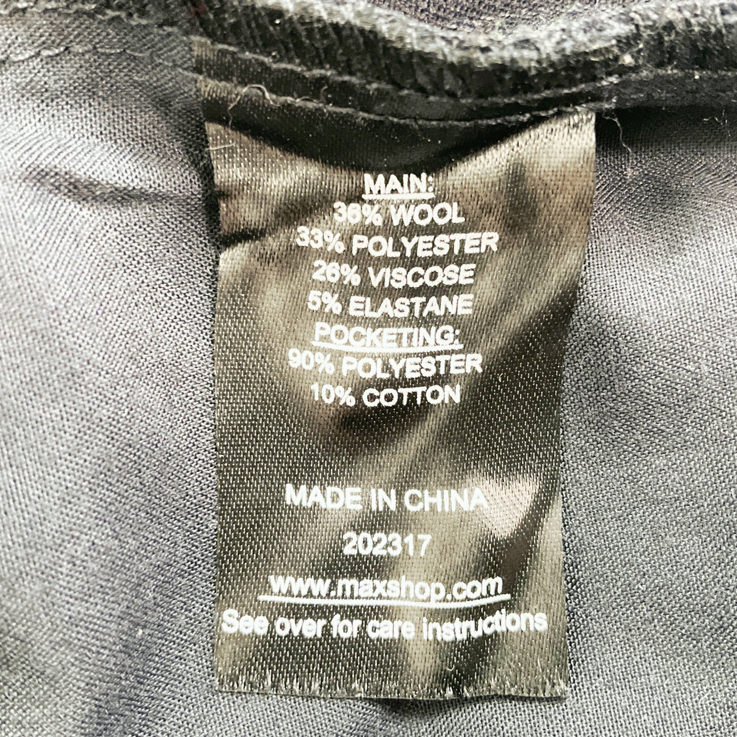 MAX - Navy Pinstripe Slim-Fit Trousers