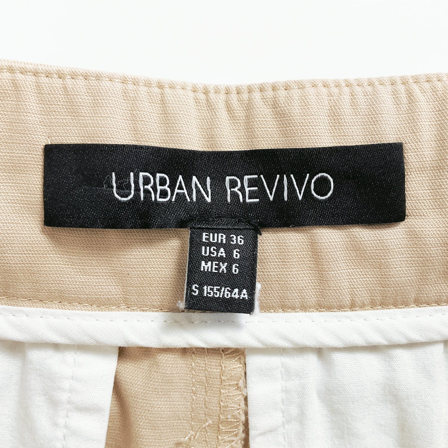 Urban Revivo - Wide-Leg Belted Trousers – Beige