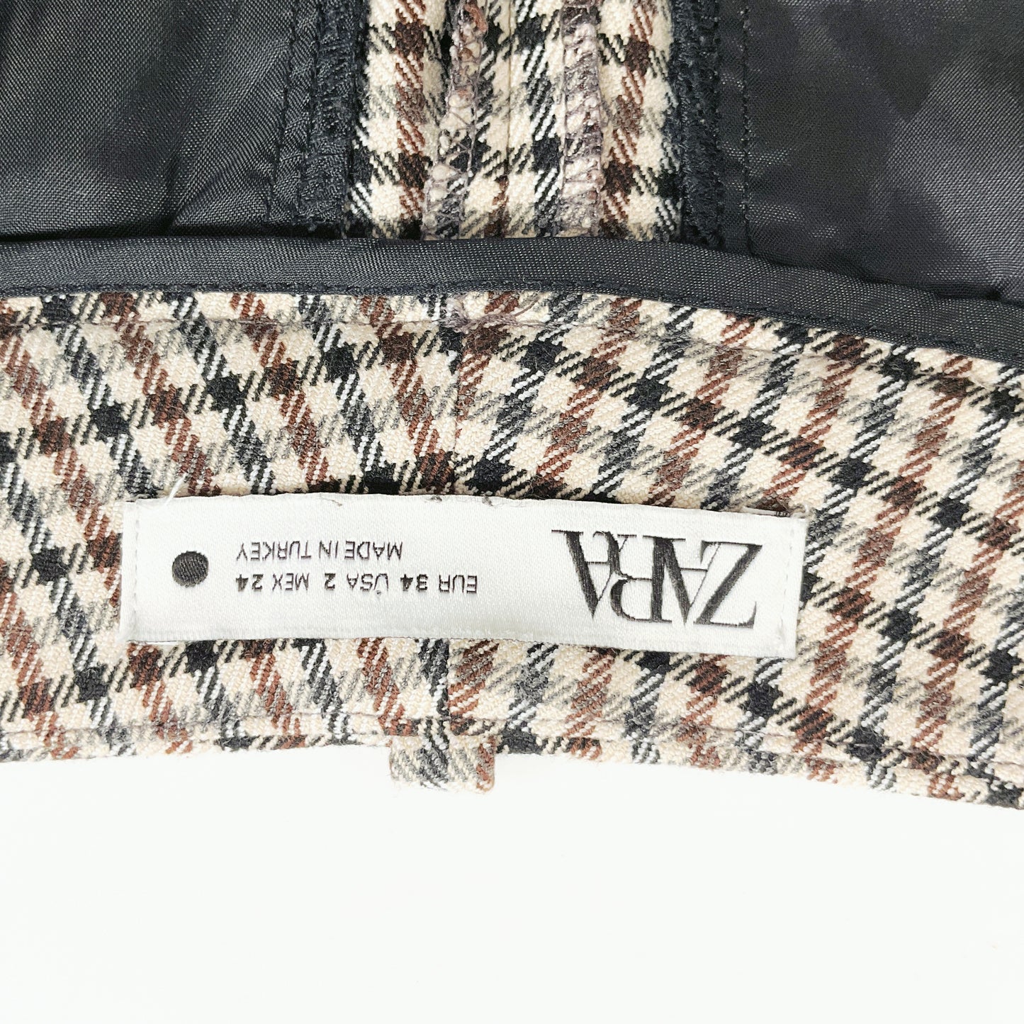Zara - Houndstooth Pattern Pants