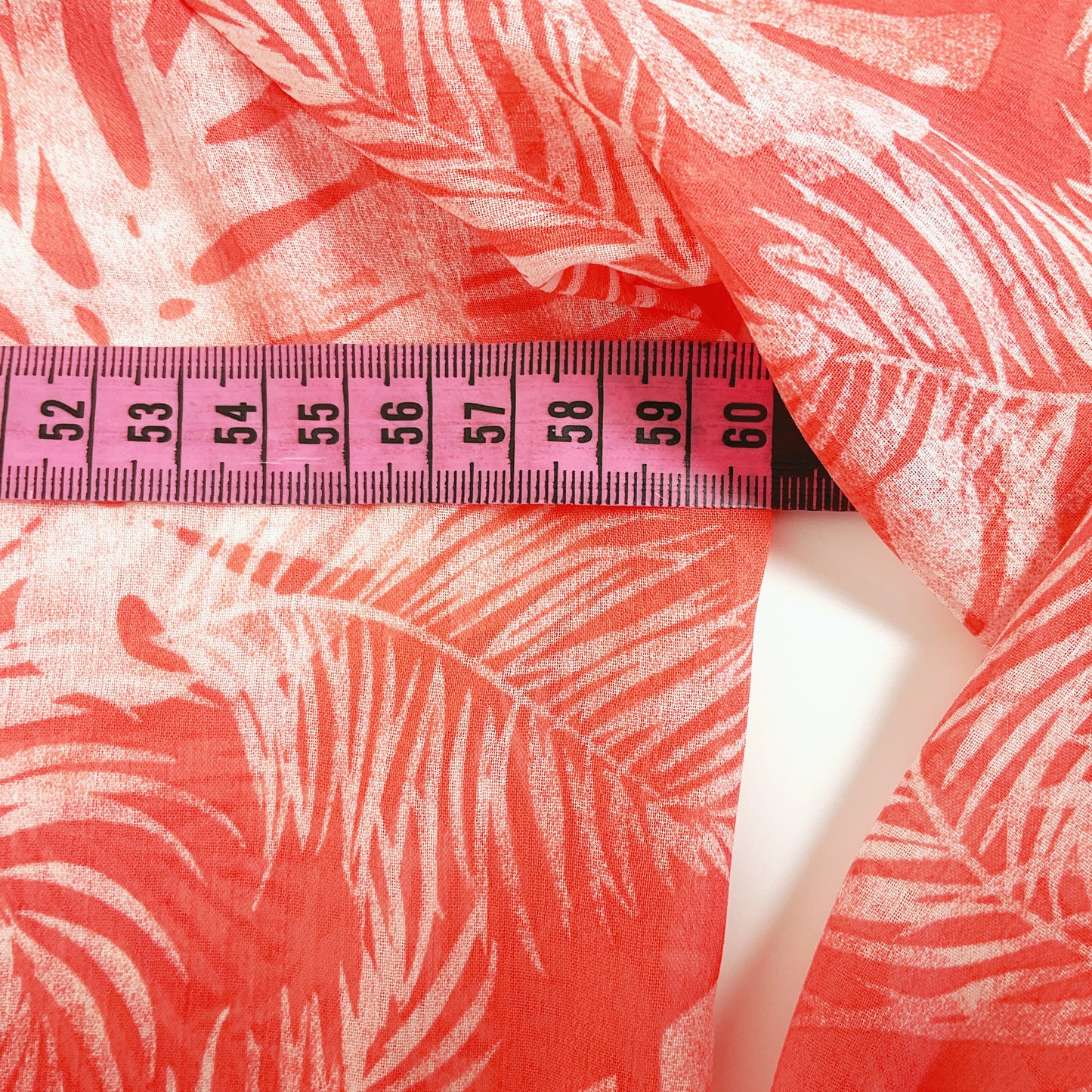 Ella J - Sheer Red Leaf Print Long Sleeve Blouse