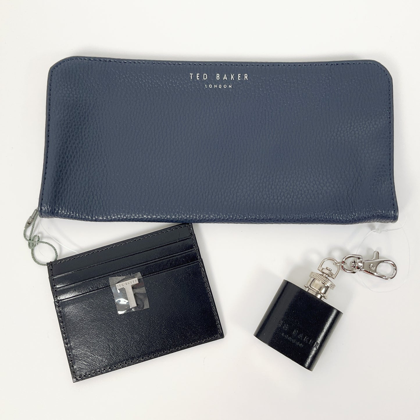 Ted Baker - Cardholder, Coin Tray and Hip Flask Set