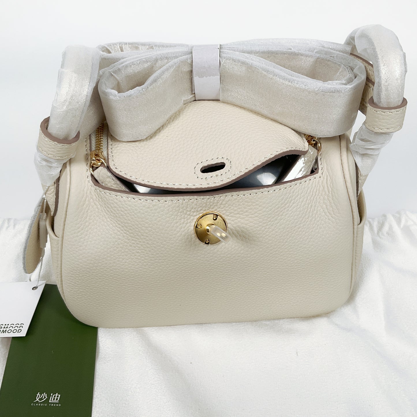 ITAMOOD - Elegant Cream Leather Handbag
