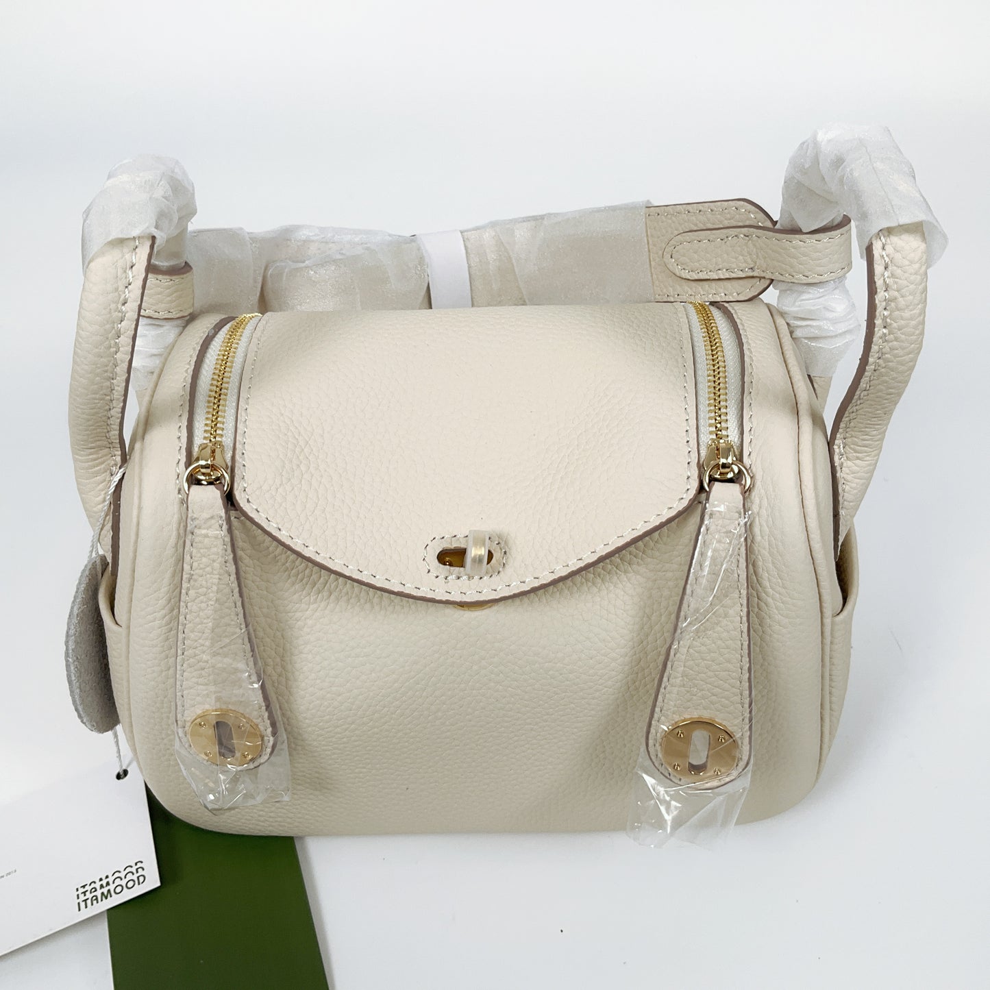 ITAMOOD - Elegant Cream Leather Handbag