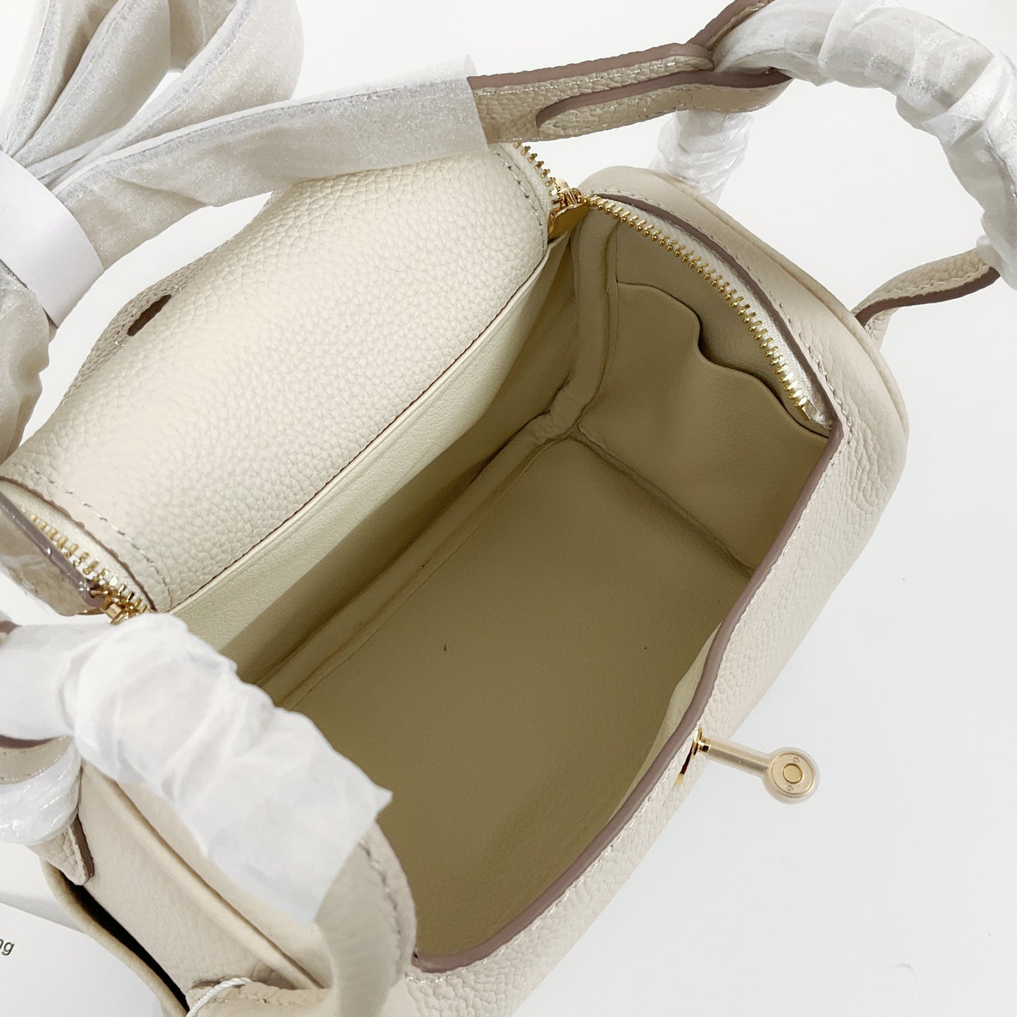 ITAMOOD - Elegant Cream Leather Handbag