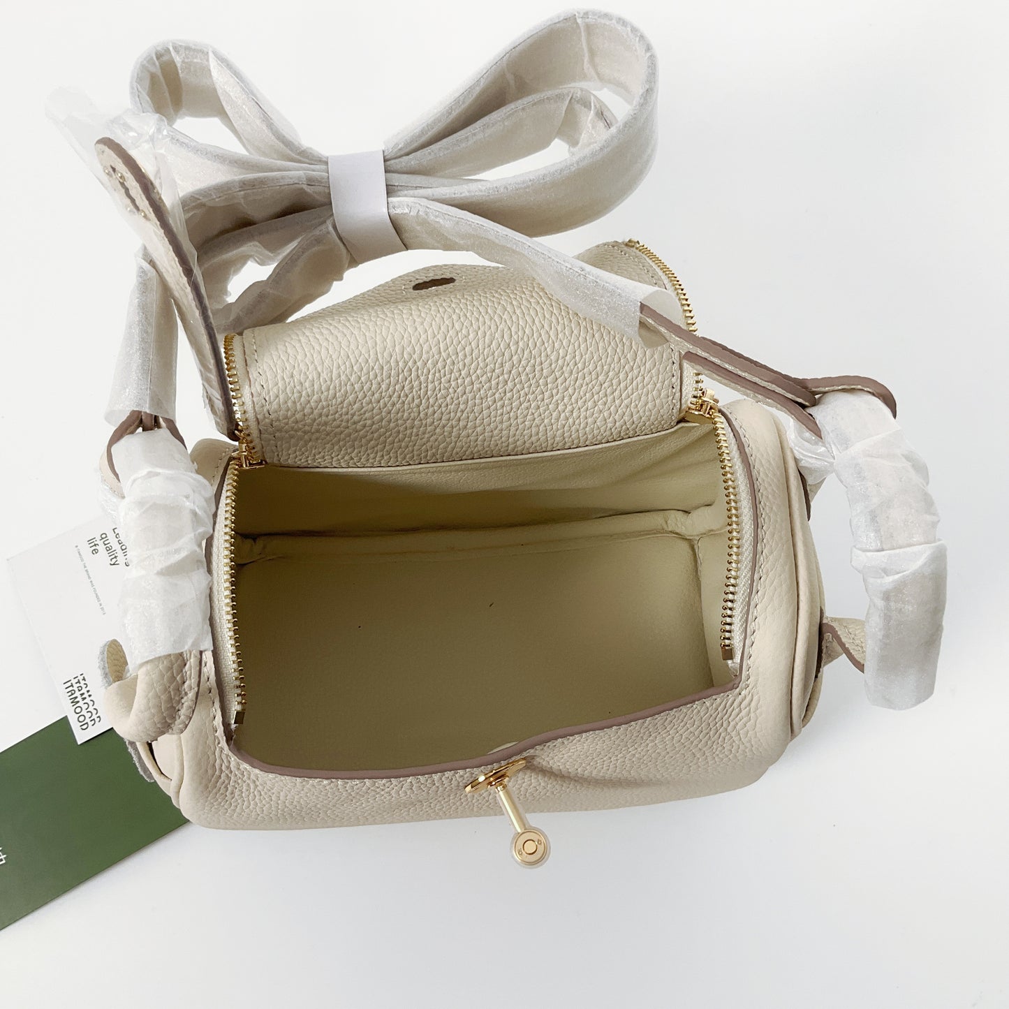 ITAMOOD - Elegant Cream Leather Handbag
