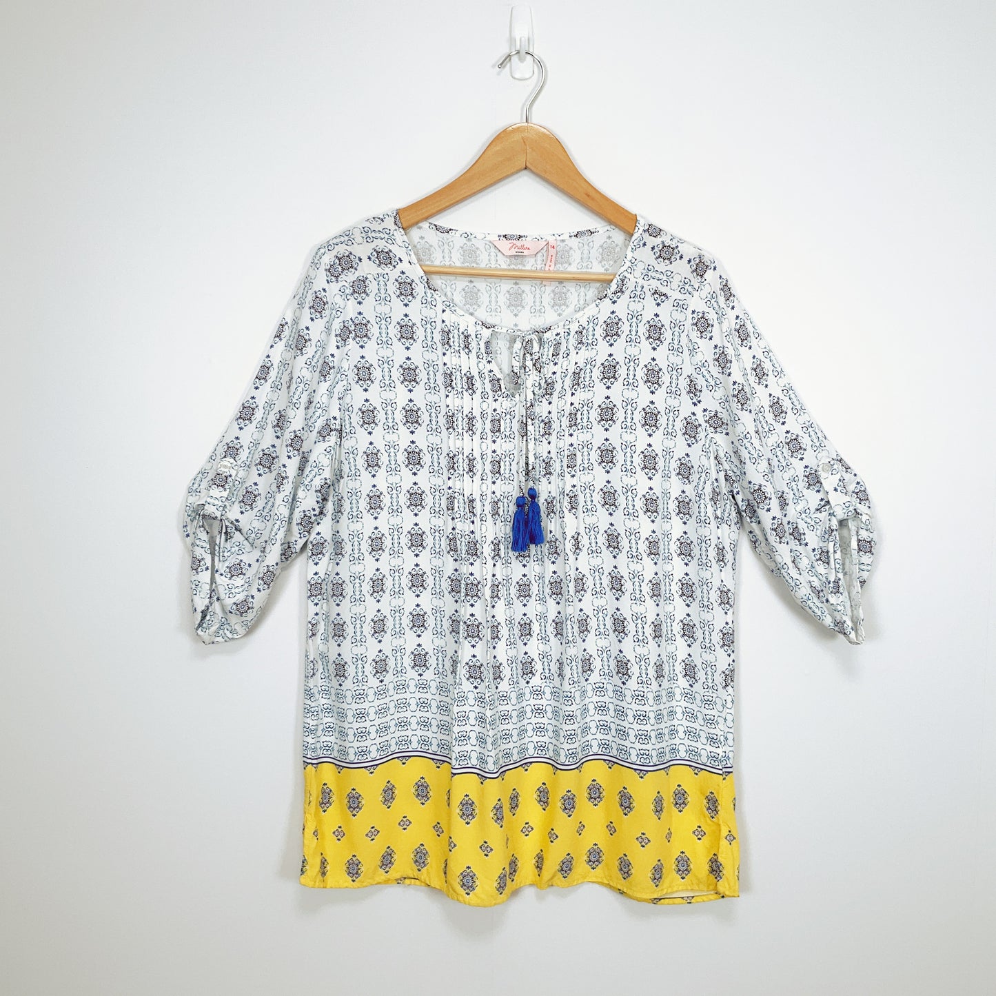 Millers - Geometric Pattern Yellow Border Top