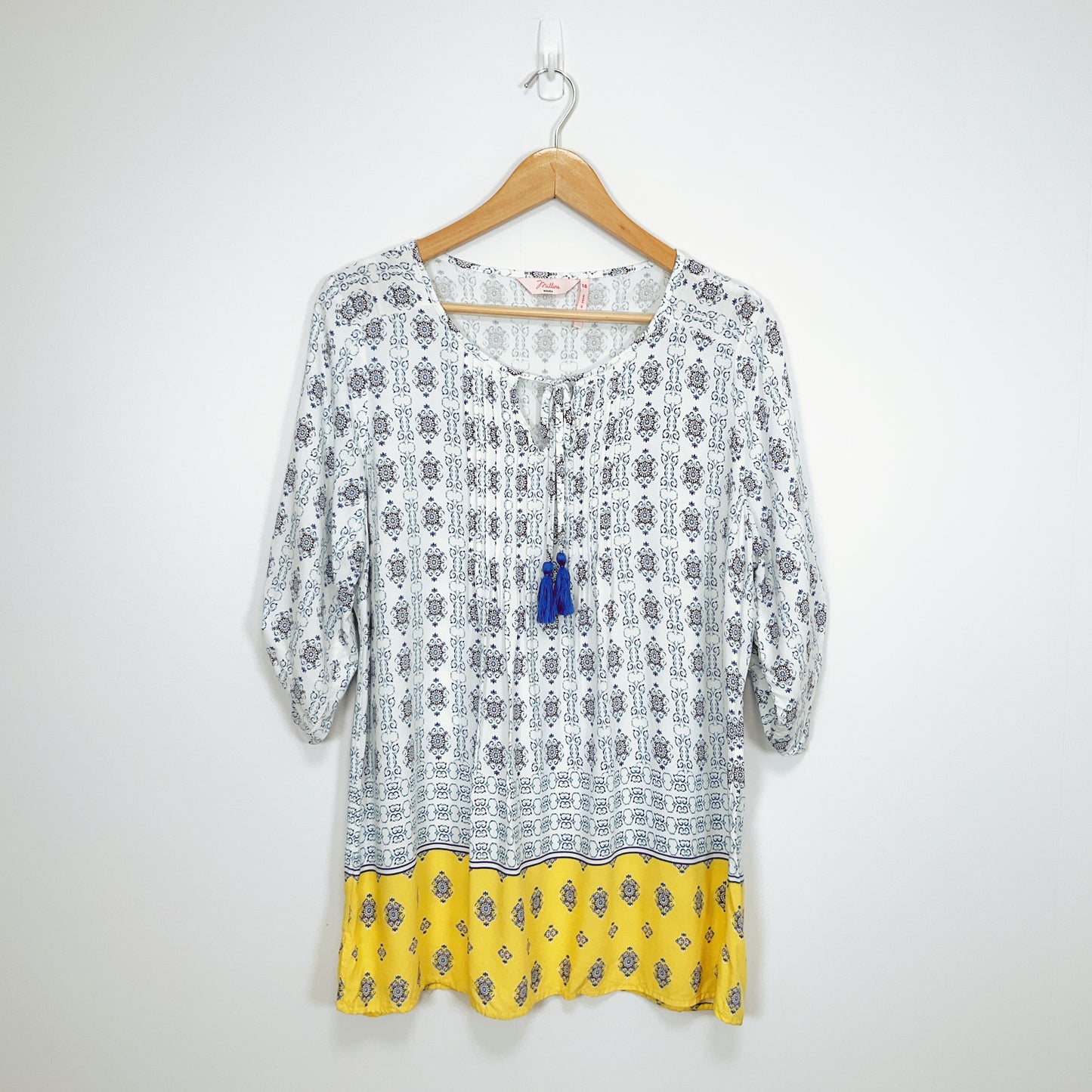 Millers - Geometric Pattern Yellow Border Top