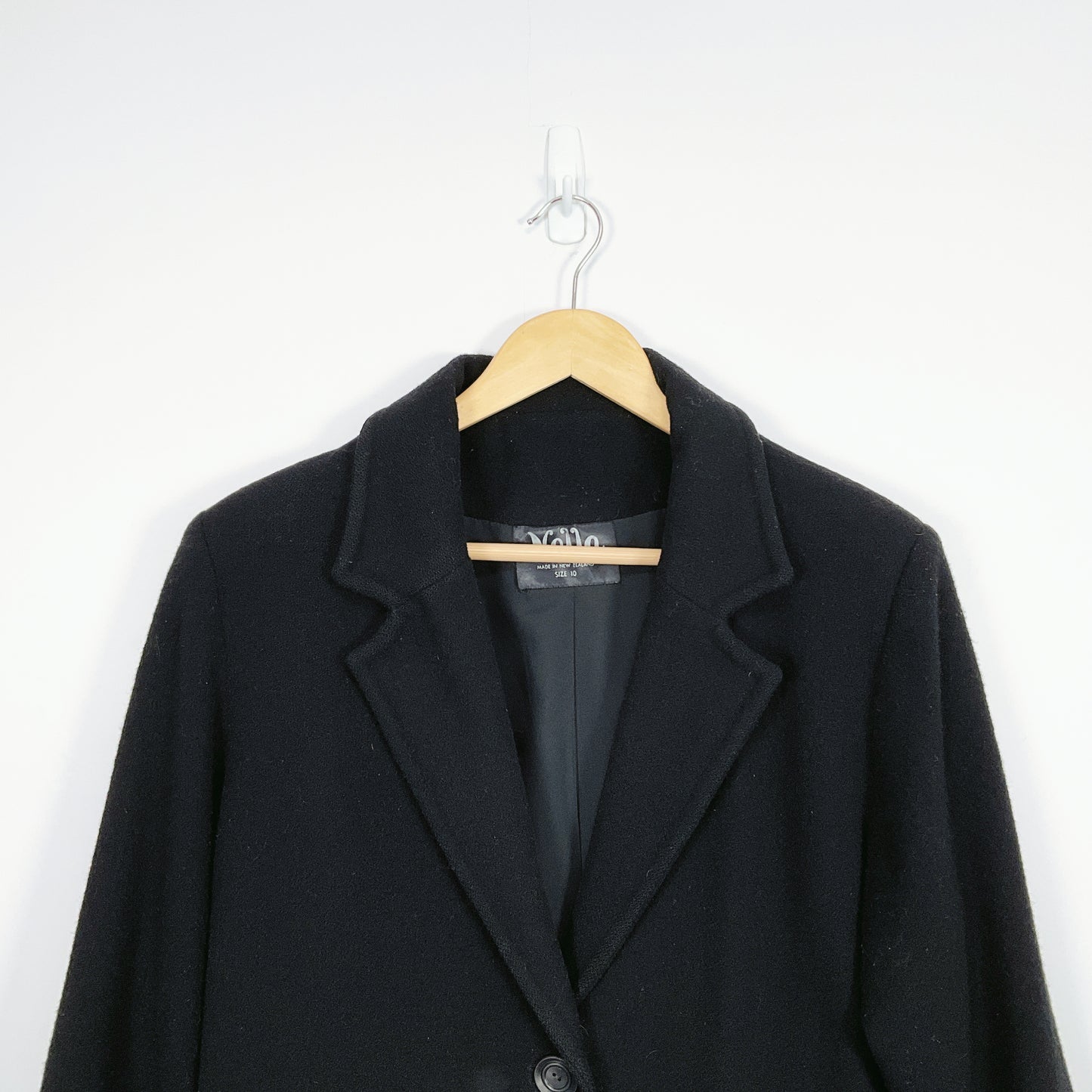 Nalla - Black Wool Short Coat
