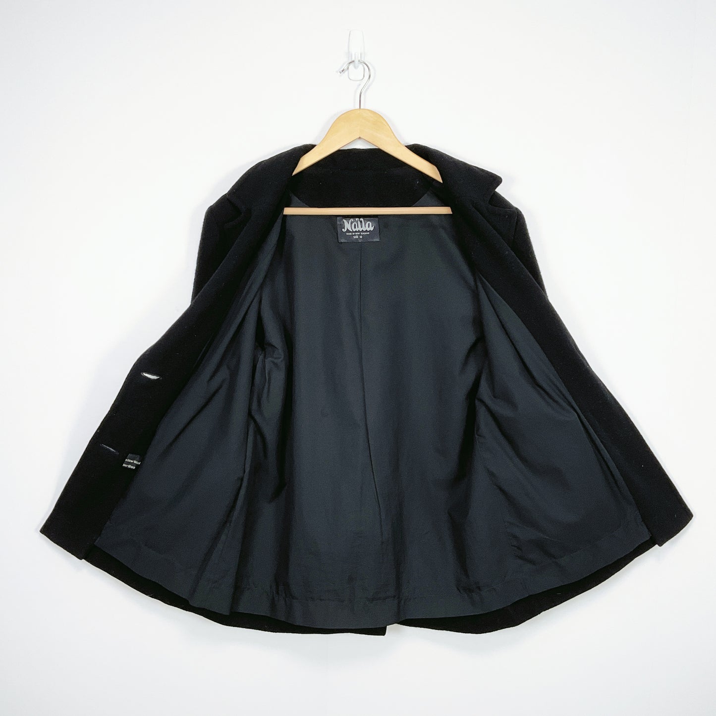 Nalla - Black Wool Short Coat