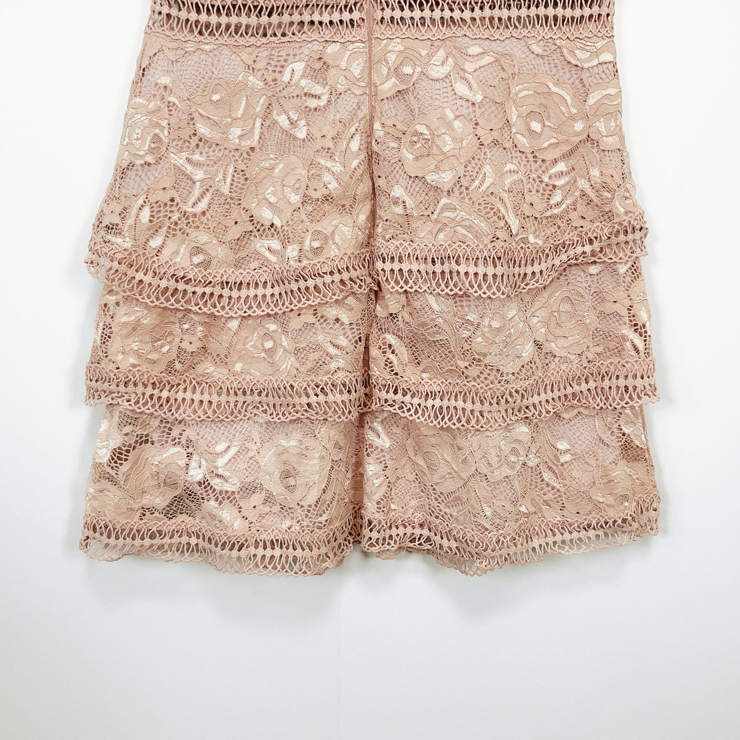 AX Paris - Off-Shoulder Flutter Sleeves Lace Mini Dress